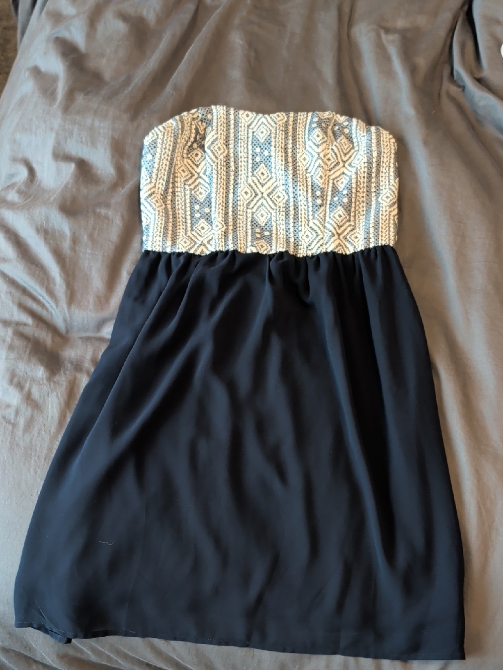 Xhilaration Blue Strapless Dress